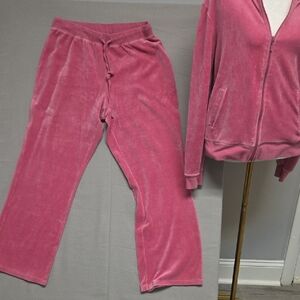 Sutton Studio Pink Velour Tracksuit